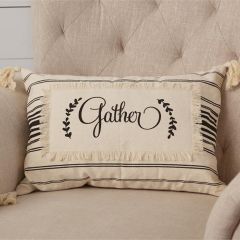 Gather Pillow With Tassel Corners