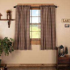 Casual Classics Plaid Short Curtain Panel Set of 2