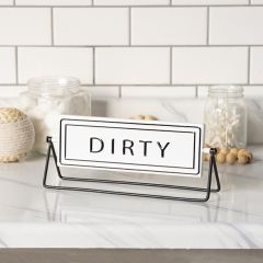 Countertop Clean Dirty Metal Sign