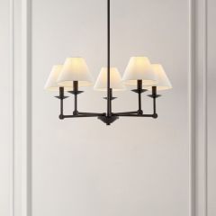 Empire Shade 5 Arm Chandelier