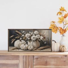 Four White Pumpkin Bouquet