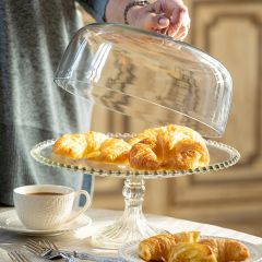 Glass Domed Pedestal Cake Stand