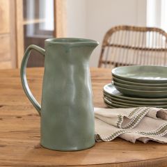 Glazed Sage Stoneware Pitcher