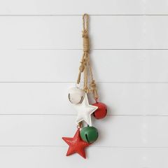 Metal Stars and Bells On Jute Rope