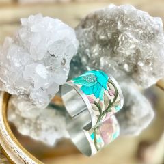 Patina Vie Embroidered Cuff Bracelet by Antique Farmhouse Turquoise
