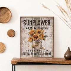 Sunflower Farm And Market Framed Wall Art