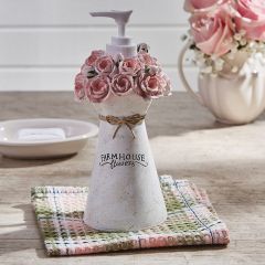 Vase of Peonies Farmhouse Soap Dispenser