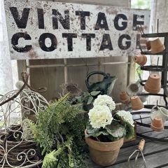 Vintage Cottage Canvas Wall Sign