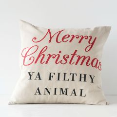 Ya Filthy Animal Cotton Throw Pillow