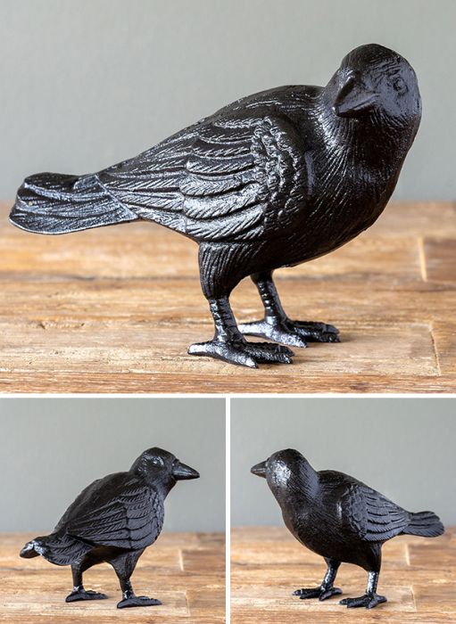 Cast Iron Crow Figurine | Antique Farmhouse