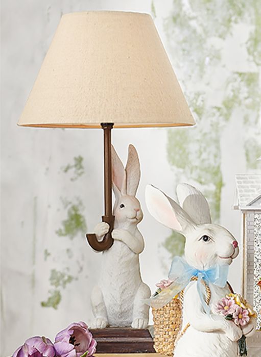 Rabbit Base Umbrella Table Lamp | Antique Farmhouse