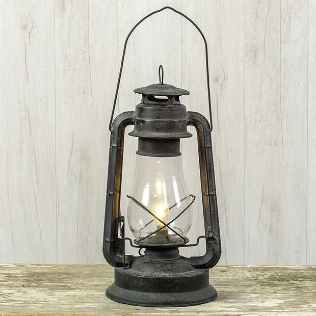 Vintage Inspired Tabletop LED Lantern | Antique Farmhouse