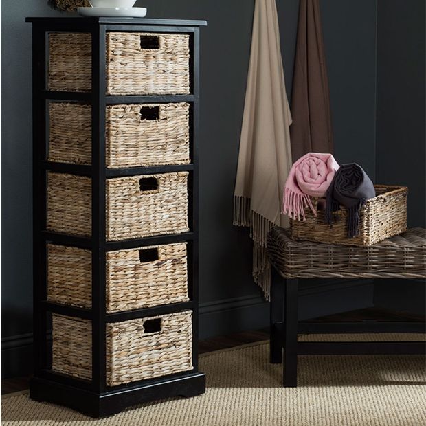 Wicker Shelf, Storage Shelf, 2/3/4/5-shelf Unit Available, Chest of Drawers  for Shoes 