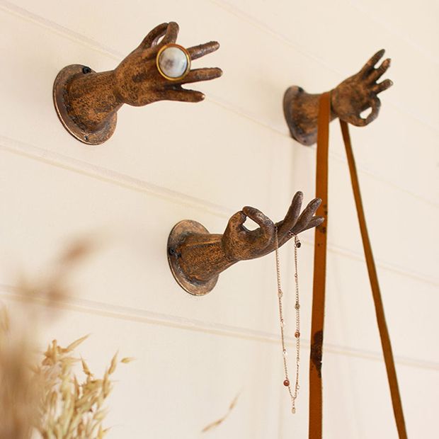 Antique Brass Hand Wall Hook | Antique Farmhouse