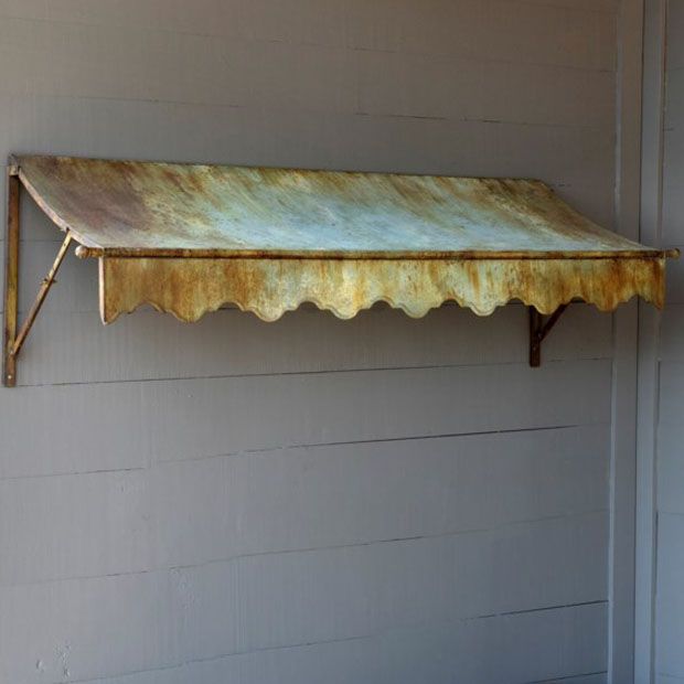 Aged Metal Decorative Awning | Antique Farmhouse