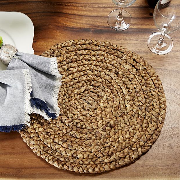 Braided Seagrass Round Placemats Set of 4 | Antique Farmhouse