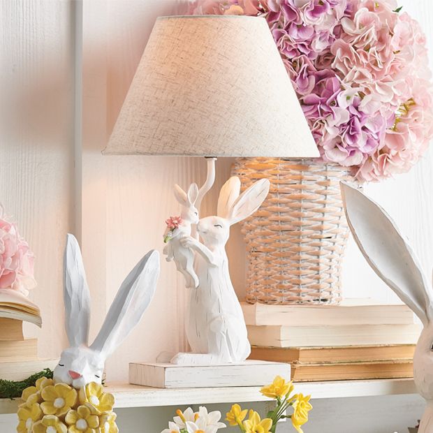 Bunny With Baby Table Lamp | Antique Farmhouse