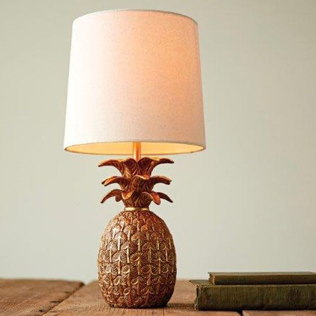 Gold Finished Pineapple Table Lamp | Antique Farmhouse