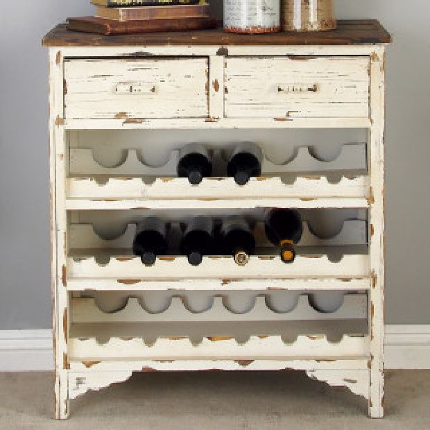 Chippy Wood Farmhouse Wine Cabinet | Antique Farmhouse
