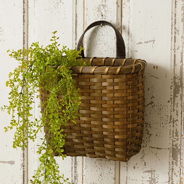 Chipwood Hanging Wall Basket | Antique Farmhouse