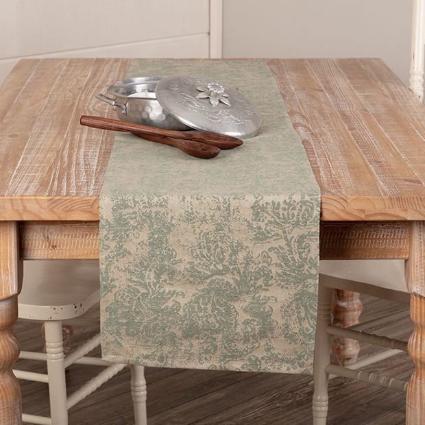 Distressed Pattern French Country Table Runner | Antique Farmhouse