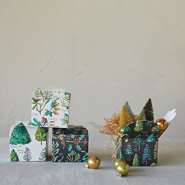 Trees Recyclable Christmas Wrapping Paper Set 