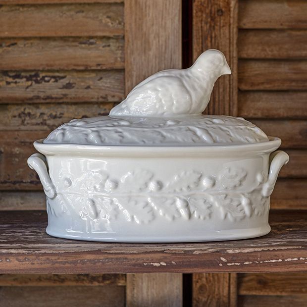 Ceramic Bird Soup Tureen | Antique Farmhouse
