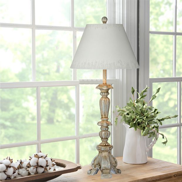 French Country Cottage Table Lamp | Antique Farmhouse