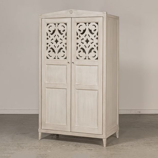 Graceful Charms 2 Door Tall Storage Cabinet | Antique Farmhouse