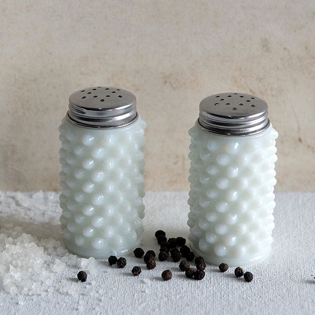 Hobnail Milk Glass Salt And Pepper Shaker Set | Antique Farmhouse