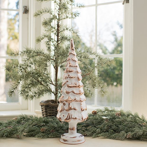 Lighted Glass Vintage Inspired Christmas Tree Antique Farmhouse