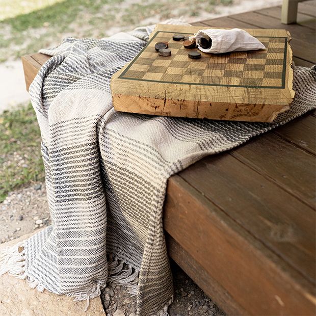 Modern Boho Fringed Picnic Blanket | Antique Farmhouse