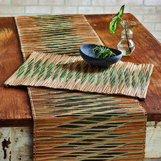Natural Accents Woven Table Runner | Antique Farmhouse
