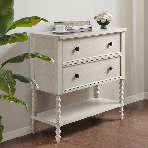 Natural Elegance Wood 2 Drawer Accent Chest | Antique Farmhouse