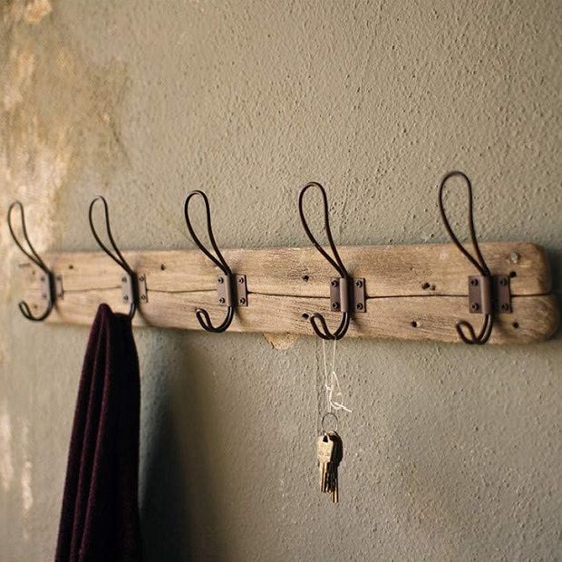 Reclaimed Wood Vintage Style Coat Rack | Antique Farmhouse