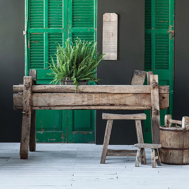 Reconstructed Decorative Wooden Water Trough | Antique Farmhouse