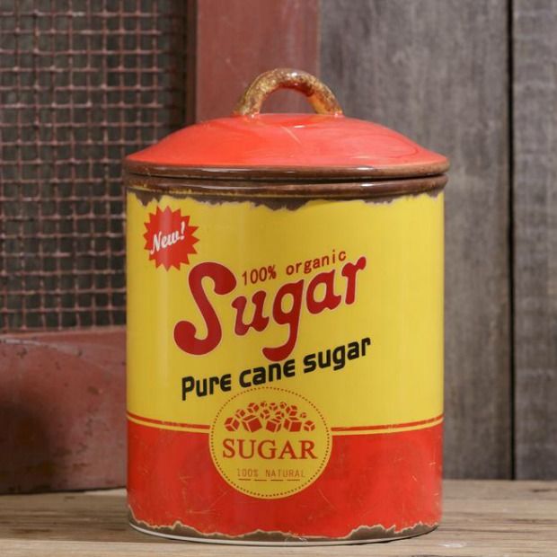 Retro Inspired Sugar Canister | Antique Farmhouse