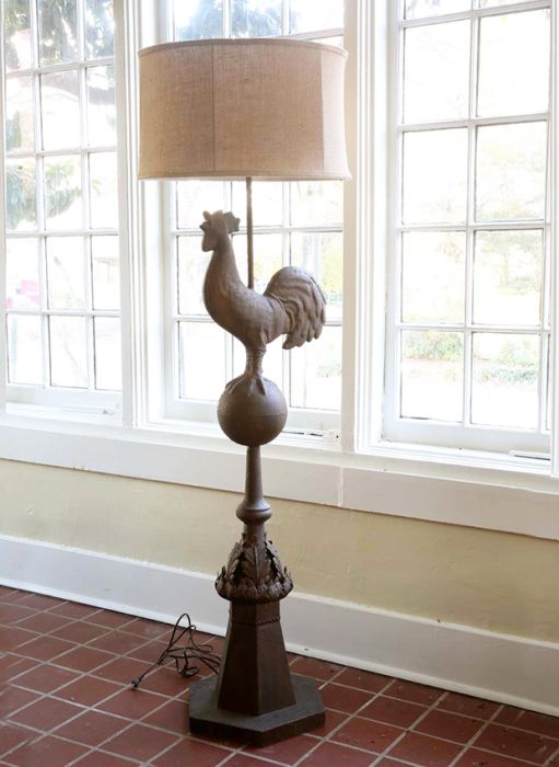 Rooster Finial Farmhouse Floor Lamp | Antique Farmhouse