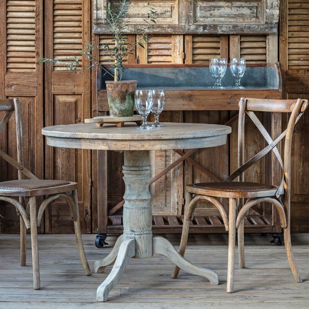Rustic Bistro Accent Table | Antique Farmhouse