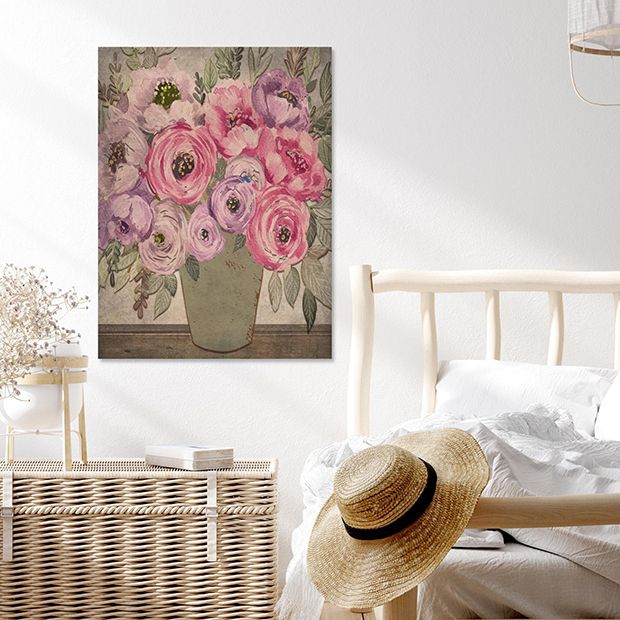 Shabby Chic Bouquet Canvas Wall Art | Antique Farmhouse