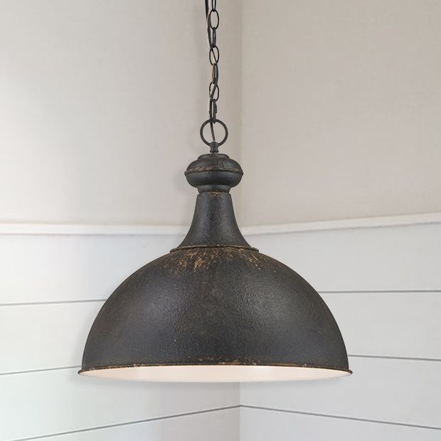 Simple Rustic Pendant Light | Antique Farmhouse