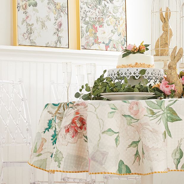 Spring Florals Farmhouse Table Cloth | Antique Farmhouse