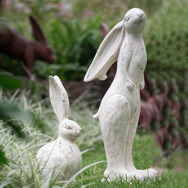 TALL Standing Long Ear Bunny Figurine