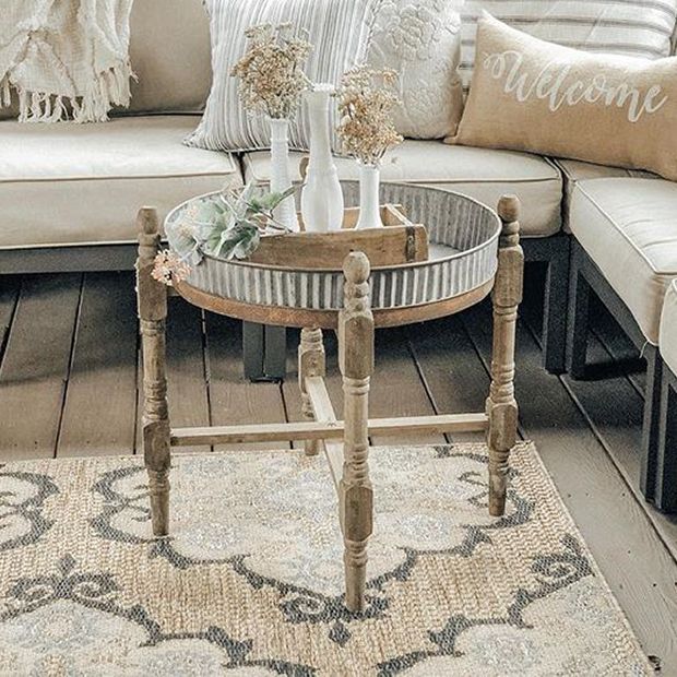 The Corrugated Cottage Side Table | Antique Farmhouse