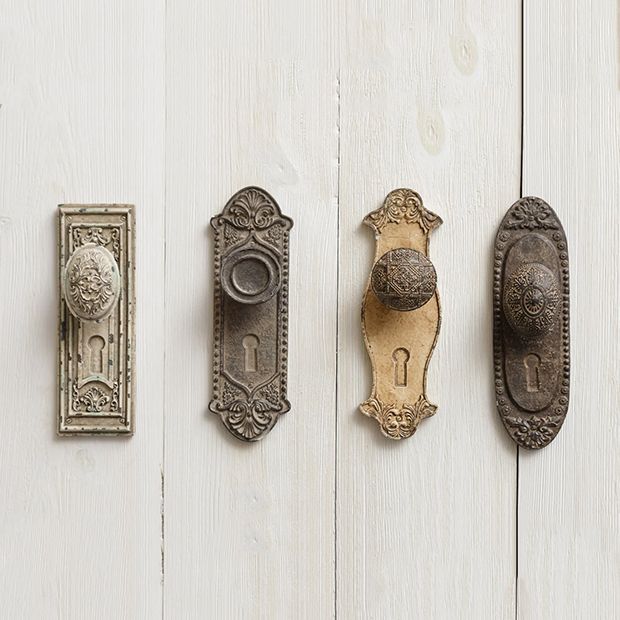 Vintage Inspired Door Knob Wall Hooks Set of 4 | Antique Farmhouse