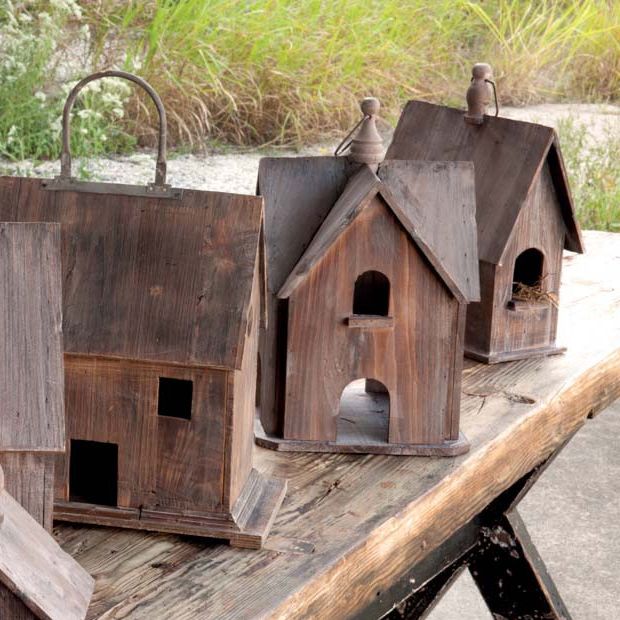 Wooden Four Gable Birdhouse | Antique Farmhouse