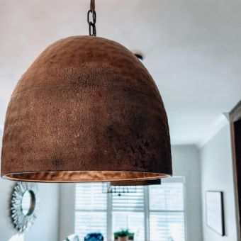 Weathered Metal Hanging Light