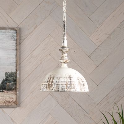 Antiqued Farmhouse Dome Pendant Light