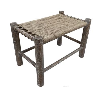 Casual Farmhouse Distressed Foot Stool