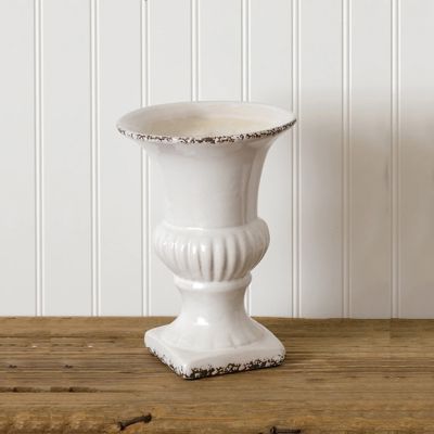 Crackled Ceramic Urn Planter